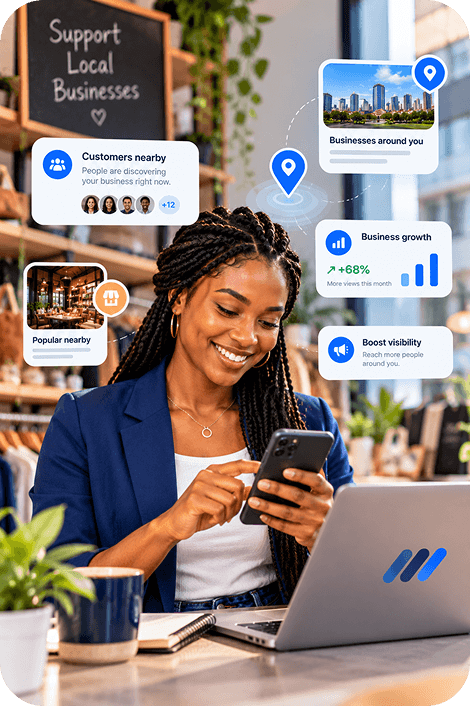 Local business reaching nearby customers